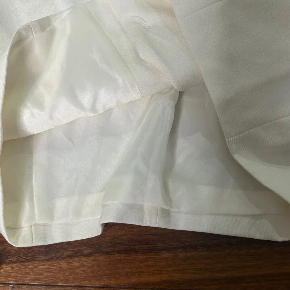 Amisu‎ Cropped Blazer White Size 6 US / 38 EU Single Button Career - Picture 7 of 7